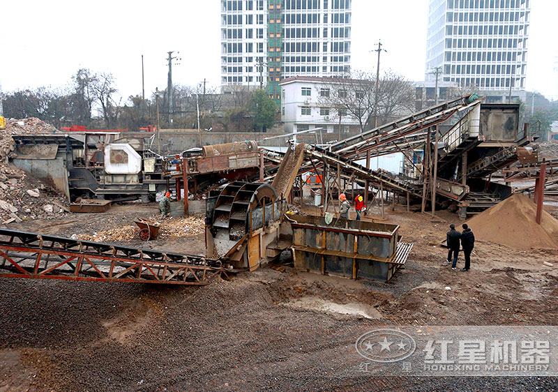 建筑垃圾制沙现。渲贸翟刂粕郴